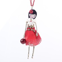 Bonsny Doll Handmade Statement Necklaces Maxi Long Chain Pendants 2015 Alloy Bohemian News Cute Choker Girls Women Accessories 2024 - buy cheap