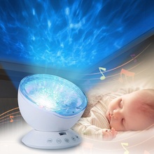 Светящиеся Игрушки для малышей, ночник для сна, звездное небо, океанская волна, музыкальный проигрыватель, лампа-проектор, детский светодиодный светильник для сна, успокаивающий подарок 2024 - купить недорого
