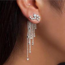 Fashion Earrings Chain Tassel Star Dangle Ear Geometric Hanging Earrings Creative Earrings for Women Jewelry Decor Oorbellen 2024 - buy cheap