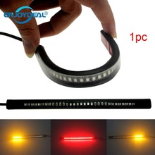 Motorcycle Plate Brake Tail Lamp Universal 48 LED Flexible  Signal Turn Light 12V LED Strip Light Waterproof brake light strip 2024 - buy cheap