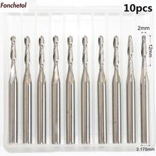 3.175mm*2.0mm*12mm,Freeshipping CNC solid carbide End Mill,2 flutes ball nose  router bit,wood tool,Relief Milling Cutter 2024 - buy cheap