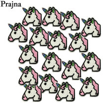 Prajna 10PCS Wholesale Unicorn Embroidery Iron On Patches For Clothes Sewing Patch Clothing Sticker DIY Motif Applique Badges 2024 - buy cheap