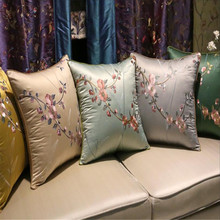 Travesseiro de estilo clássico com flor de ameixa, decoração interna bordada e manchas 2024 - compre barato