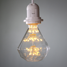 Grensk Vintage Firework Light Bulb 3W G95 Starry Diamond Led Edison Bulb E27 Warm Yellow 2200K LED Lamps For Decorative Lighting 2022 - buy cheap