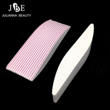 5Pcs New White Nail File 100/180 Double Side Crescent Curved Moon For Manicure UV Gel Varnish File Sandpaper Nail Files 2024 - buy cheap