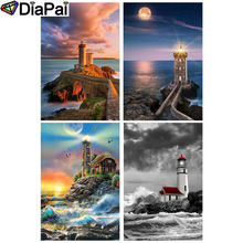 DIAPAI-pintura de diamante 5D DIY "paisaje del Faro", bordado 3D, punto de cruz, decoración del hogar, 100% 2024 - compra barato