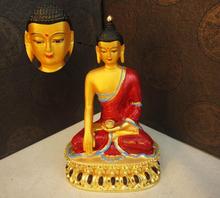Copper gilded Temple painted carry Home vehicle like 6-inch statue of Sakyamuni Buddha statues painted copper 2024 - buy cheap