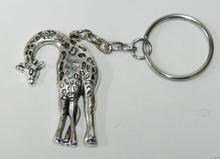 Hot Vintage Silver Charm Giraffe Keychain For Keys Car Key Ring Souvenir Gifts Couple Handbag Key Chains DIY Accessories Z462 2024 - buy cheap