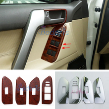Accesorios para Toyota Land Cruiser 150 Prado LC150 FJ150 2010-2018, interruptor de cristal de ventana Interior, cubierta embellecedora de cromo, estilo de coche 2024 - compra barato