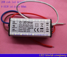 Envío gratis 2 uds fuente de alimentación impermeable AC 110 220V Controlador LED 6-10X3W 20W 650mA para 20w de alta potencia led chip Luz 2024 - compra barato