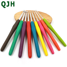 Sewing Tools 9pcs/Set Soft handle slip Metal Crochet Hook Knit Knitting Needle Weave Craft Tip Yarn  Needle New 2024 - buy cheap