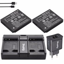 2Pcs Probty DMW-BCF10E DMW BCF10e CGA-S009E Battery + Dual Charger for Panasonic DMC-FC25 DMC-FX500 DMC-FX580 DMC-TS1 DMC-FT1 2024 - buy cheap