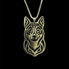 Swedish Vallhund jewelry  - Gold and silver pendant and necklace jewelry Simple abstract animal 2024 - buy cheap