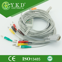 Compatible with Nihon Kohden Cardiofac 6353 10 lead ECG EKG cable IEC Banana 4.0 2024 - buy cheap