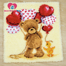 latch hook rug kits carpet embroidery cartoon bear crochet and knitting Foamiran for crafts carpet embroidery kit latch hook rug 2024 - buy cheap