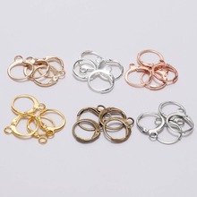 20pcs/lot 14x12mm Gold Rose Gold French Earring Hooks Wire Settings Base For Earrings DIY Jewelry Making Findings 2024 - buy cheap