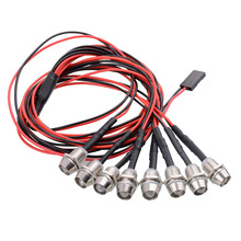 Juego de 8 luces LED traseras, luz blanca, amarilla y roja para 1/5, 1/8, 1/10, 1/12, 1/16 RC, piezas DIY 2024 - compra barato