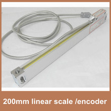 Free Shipping High Accuracy  0.005mm / 0.0002" 5V TTL optical scale 200mm for lathe milling machine linear glass scale 2024 - buy cheap
