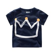 Summer Kids Boys T Shirt Crown Print Short Sleeve Baby Girls T-Shirts Cotton Children's T-Shirt O-Neck Tee Tops Boy Clothes 2024 - buy cheap