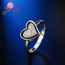 Fashion 925 Sterling Silver Jewelry Ring For Women Elegant Heart Shape Wedding Ring Pretty Top Quality Party Engagement 2024 - buy cheap