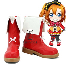 Anime LoveLive! PROYECTO DE ídolo escolar canción de día soleado kouska Honoka botas cortas Rojas Cosplay zapatos de fiesta hecho a medida 2024 - compra barato
