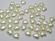 2000 Ivory Heart Half Pearl Bead 4mm Flat Back Scrapbook Craft 2024 - buy cheap