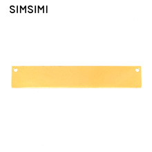 Simsimi 40x7mm bar rectangle with 2 loops steel/gold color Stainless steel both sides mirror polished Customized shape pendant 2024 - buy cheap