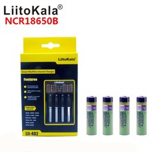 4 pcs Liitokala 3.7 V 3400 mAh 18650 Rechargeable Li-ion Battery (SEM PCB) + Lii-402 USB 26650 18650 AAA AA Intelligent Charger 2024 - buy cheap