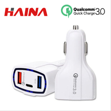 Автомобильное зарядное устройство quick charge 3,0 type-c для samsung s9 QC3.0 быстрое зарядное устройство 3USB для телефона 7A многофункциональное автомобильное зарядное устройство для xiaomi huawei 2024 - купить недорого