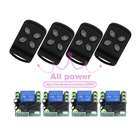 Novo 12 V Canal de Sinal Fixo Codificação Interruptor 4 pcs + Controle Remoto Sem Fio 4 pcs Promoção 2026 - compre barato Novo 12 V Canal de Sinal Fixo Codificação Interruptor 4 pcs + Controle Remoto Sem Fio 4 pcs Promoção 2026 - compre barato