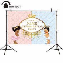 Allenjoy фоны для фотостудии мальчик или девочка пол раскрыть вечерние фон принц или Принцесса Корона Королевский фотосессия 2024 - купить недорого