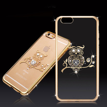 Bling Rhinestone Silicone Cover For iPhone 6 6S Phone Coque Soft Clear TPU Case For iPhone 6 Plus / 6S Plus Luxury 2024 - buy cheap