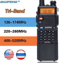 BaoFeng-walkie-talkie BF-R3, Radio portátil con 2 antenas, batería de 136 mAh, Amatuer, tribanda, 174/220-260/400-520-3800 Mhz, UV-5R 2024 - compra barato