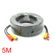 5M/16FT RCA DC Connector Power Audio Video Cable For CCTV Camera Security 2024 - buy cheap