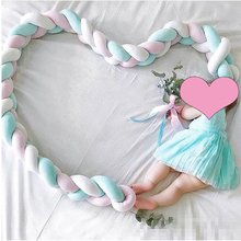 Braids Bed Bumper Knot Pillow Baby Crib Protection Cot Bumper Bedding Cradle Bumper Shower Gift Braided Crib Bumper 2024 - buy cheap