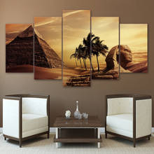 Wall Art Pictures Frame Home Decor Living Room Poster 5 Pieces Egyptian Pyramids Painting Canvas Sunset Desert HD Printed PENGDA 2024 - buy cheap