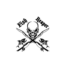 Car Styling New Fashion Funny Fish Reaper Skull Go Fishing Personalized Creative Reflective Stickers Car Whole Body Decal Vinyl 2024 - buy cheap