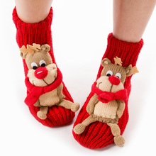 Женские и мужские носки, зимние милые шерстяные 3D носки для женщин, женские теплые плотные носки с животными 2024 - купить недорого