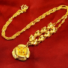 Flower Pendant Chain Yellow Gold Filled Beautiful Womens Pendant Necklace Gift 2024 - buy cheap