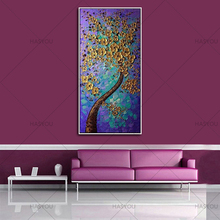 Top Handpainted Abstract Modern Wall Painting Flowers Money Tree Palette Knife Oil Painting On Canvas Wall Decor Home Decoration 2024 - buy cheap