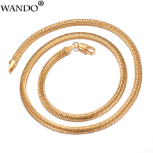 WANDO Gold Colour Copper Necklace For Men/Women Filled Twisted  chain Africa Jewelry Arab Chain Ethiopia gifts N1 2024 - buy cheap