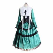 Brdwn Rozen Maiden womens Suiseiseki Lolita cosplay Costume evening dress (dress+shirt+vest+headwear) 2024 - buy cheap