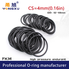 Rubber Ring Black FKM fluororubber O-ring Seal CS4mm OD52/55/58/60/62/65/68*4mm ORing Seal Gasket Oil Sealing Washer 2024 - buy cheap