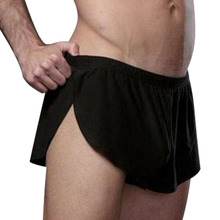 4 pieces Sides Split Men's Boxer Shorts Sexy Male Breathable Underwear Comfortable Ice Silk Soft Cueca Panties Wholesale 2024 - buy cheap