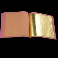 50 sheets in 2 booklets  8.5x8.5cm genuine 24K edible gold leaf gilding decoration Gold mask and so on 2024 - buy cheap