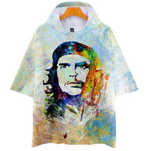 Che Guevara-Camiseta con estampado 3d para hombre y mujer, ropa Harajuku de manga corta, informal, con capucha, de marca 2024 - compra barato