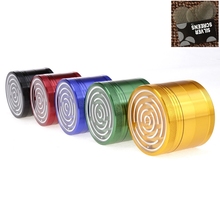 Molinillo para fumar, accesorios para cigarrillos y tabaco, 63x47mm, 4 capas, varios colores, tipo laberinto, material metálico 2024 - compra barato