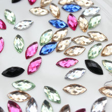 800pcs Assorted Colors Mix Flat Back Navette Loose Acrylic Jewels Rhinestones Gems 15*7mm Pro Grade high quality D25 display 2024 - buy cheap