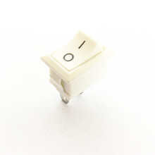 Interruptor de botón blanco, interruptor basculante de encendido/apagado de 2 pines, 6A, 250V, KCD11, 15MM x 21MM, 50 Uds. 2024 - compra barato