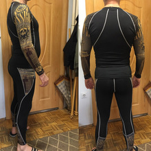 Men's Thermal underwear Set Compression Sports suit Track suit men rash guard Male Gym jogging Fitness MMA Tactics leggings top 2024 - buy cheap